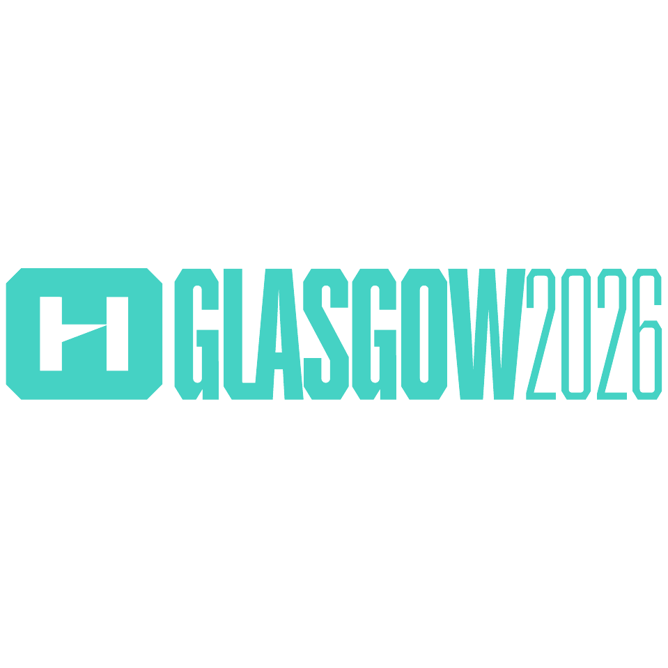 Glasgow 2026 Badge Aqua 12.45x2.5cm