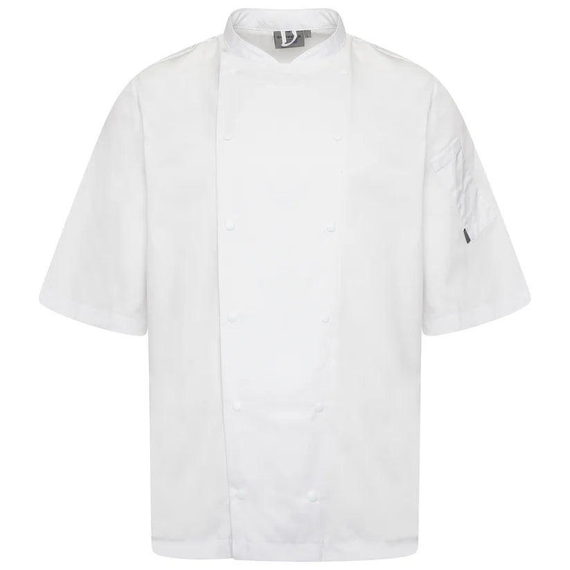 Pack of 8 - Chef's Short Sleeve White Jacket