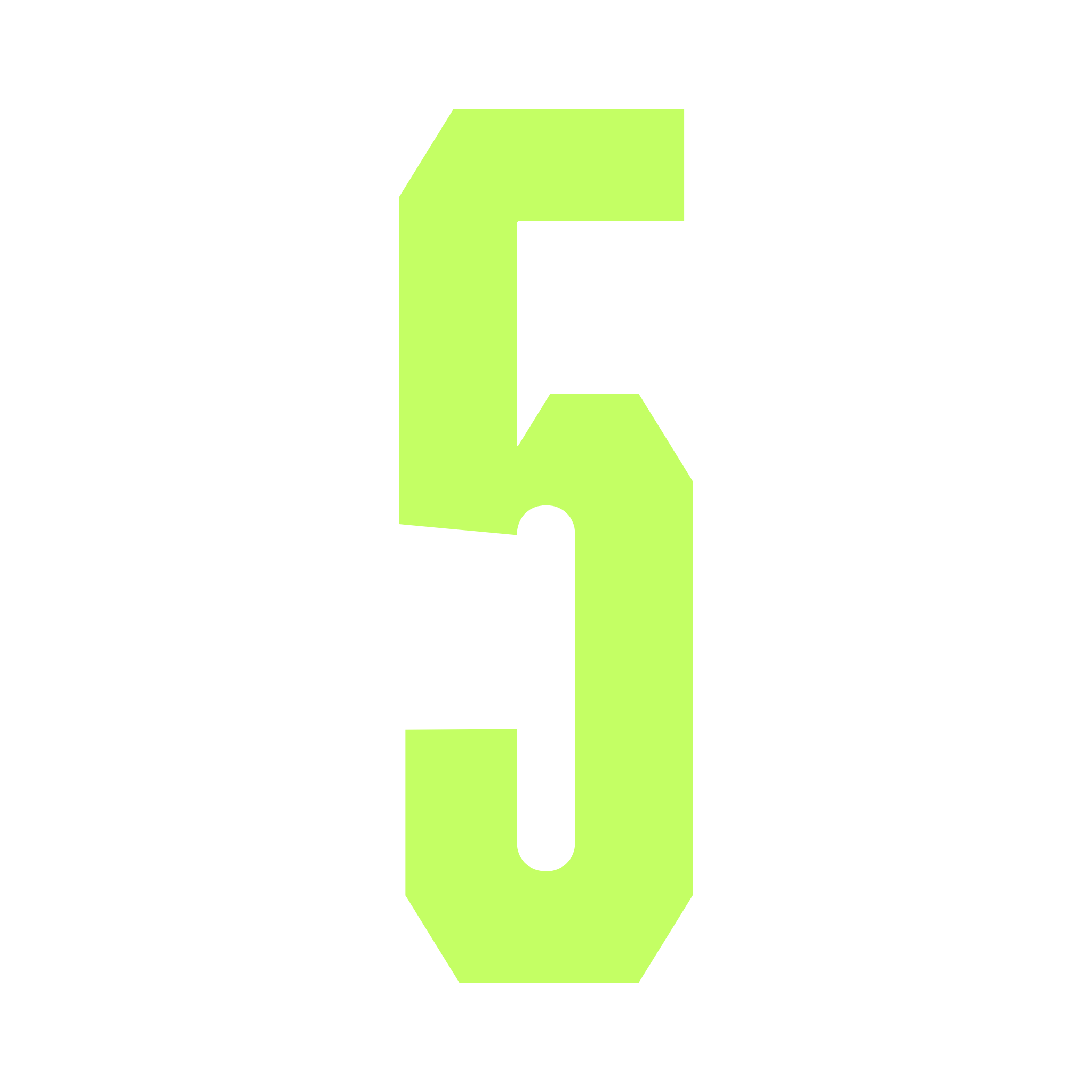 Lime Number 5 - 2.5cm