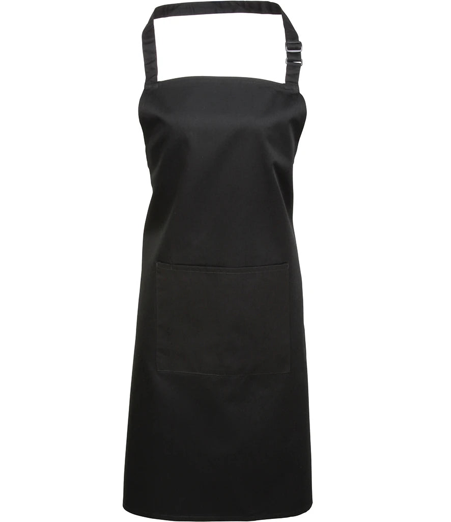 Pack of 8 - Chef's Black Apron With Pocket